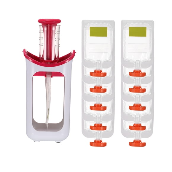 Exprimidor De Puré Para Niños, Dispensador De Jugo De Fruta Para El Hogar, Bolsa De Almacenamiento De Suplemento De Alimentos Para Bebés Manual, Exprimidor Manual seitruly BA000468-00
