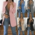 thumbnail image 2 of Skymirror Blazer Lapel All-match Open Front Stylish Women Suit for Daily Life, 2 of 8