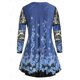 thumbnail image 2 of Más el tamaño de panel de encaje floral camiseta impresa Rosegal  Mangas largas de talla grande, 2 of 5