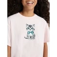thumbnail image 3 of Weekend Academy Girls Short Sleeve Boxy Graphic T-Shirt, Sizes 4-18, 3 of 3