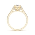 thumbnail image 2 of ANGARA Natural 0.3 Ct. Diamond Halo Engagement Ring in 14K Yellow Gold for Women (Ring Size: 3), 2 of 8