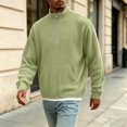 thumbnail image 6 of Thousandth Men's Half Zip Shirts Trendy Corduroy Pullover Tops Casual Long Sleeve with Kangaroo Pocket Everyday Sportswear, 6 of 8