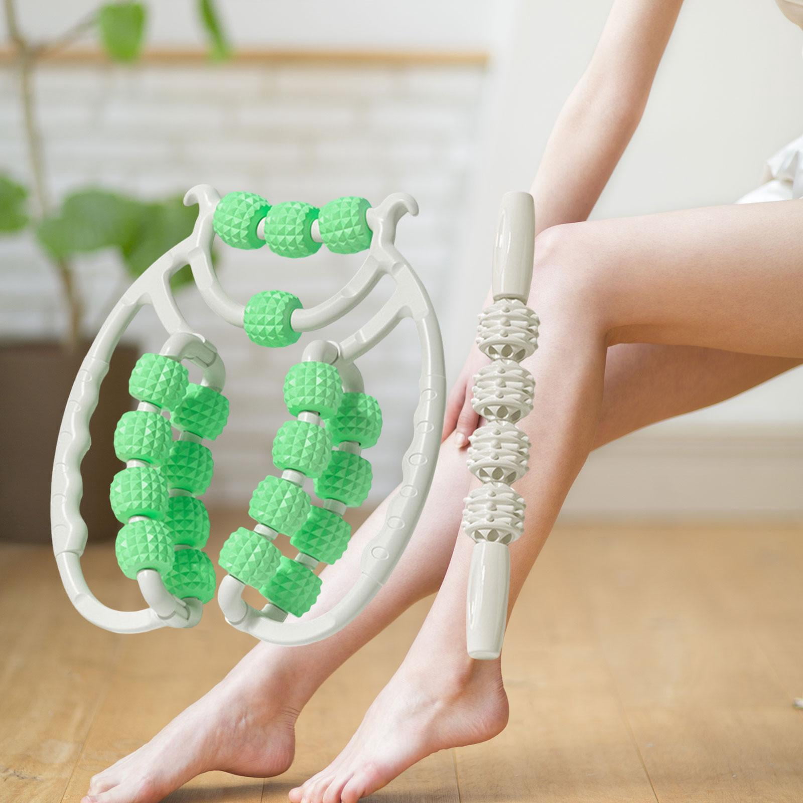 Baoblaze 20 Wheels Massage Roller Manual Elastic Multipurpose Relax Massager with