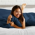 thumbnail image 4 of Bare Home Ultra-Soft Goose Down Alternative Comforter Set, Twin/Twin XL, Dark Blue, 4 of 6