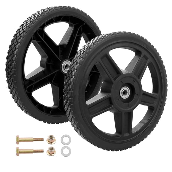 HQPASFY 12 Inch Lawn Mower Wheels 2 Pack 12" Push Lawn Mower Wheels with Bolts & Nuts kits Fits Most Standard push Lawn Mowers (12"Ã1.75")