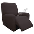 thumbnail image 1 of Funda de sillón reclinable, impermeable, 100% doble, para sofá, color marrón, 1 of 4