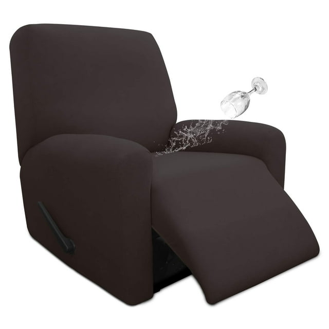 Funda de sillón reclinable, impermeable, 100% doble, para sofá, color marrón