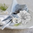 thumbnail image 4 of 12 Pieces Napkin Rings with Hollow Out Flower Napkin Holders (Silver), 4 of 5