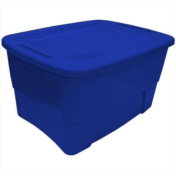 Caja Organizadora Plastictrends Hecha de Plasrico Modelo Atlanta con Tapa 38 Litros Azul