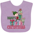 thumbnail image 3 of Inktastic Baby's First Christmas Boys Baby Bib, 3 of 4