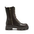 thumbnail image 2 of BURUDANI Women Chunky Platform Lug-Sole Mid-Calf Combat Boots Low-Heel Lace-Up, 2 of 5