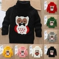 thumbnail image 4 of Odeerbi Toddler Boys Girls Turtleneck Sweater Winter Thermal Cable Knit Sweater 1-12 Years Children's Owl Print Loose Sweater Long Sleeve Sweater Toddler Clothes White, 4 of 4