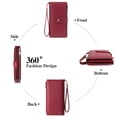 thumbnail image 4 of AEKEAO Women’s Wallet Rfid Blocking Vegan Leather Wristlet with 32 Card Slots and 4 ID Windows, 4 of 7