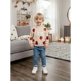 thumbnail image 6 of Miaouyo Baby Girls Birthday Knit Fall Sweater 9 12 18 Months Fashionable Strawberry and Letter Embroidery Crew Neck Long Sleeve Birthday Tops, 6 of 9