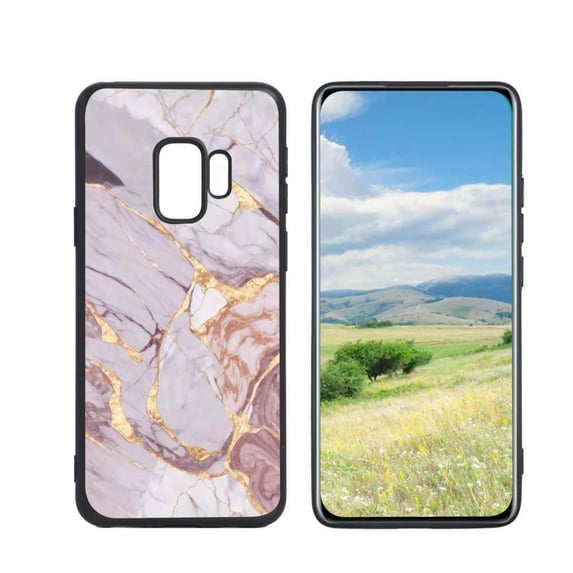 Compatible with Samsung Galaxy S9 Phone Case, Marble-Custom33 Case Men Women, Flexible Silicone Shockproof Case for Samsung Galaxy S9