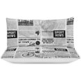 thumbnail image 3 of HAHDAXIA Newspaper Bedding Solid Comforter Set for All Seasons,3 Pieces(1 Comforter+2 Pillowcases),Soft Microfiber Bedding Set Queen(90"x90"), 3 of 7