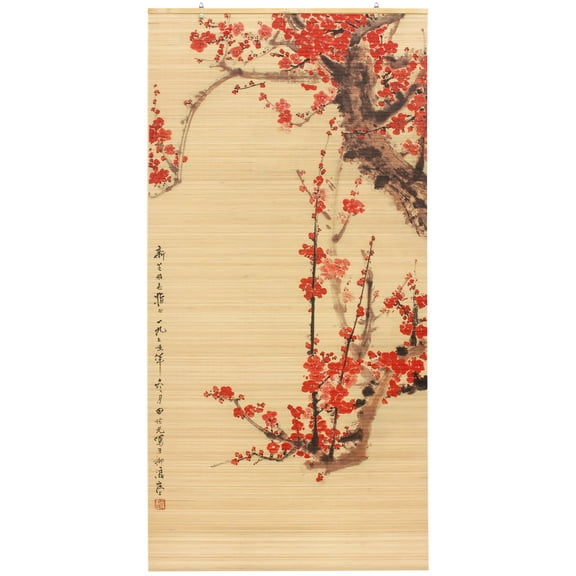 Red Lantern Bamboo Window Shade Blind - Cherry Blossom 36" W