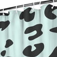 thumbnail image 3 of Light Blue and Black Of Leopard Print Shower Curtain 36"x72" ,Bathroom Decorative Shower Curtains Set with 12 Hooks,Modern Waterproof Washable Shower Curtain, 3 of 6