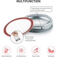 thumbnail image 4 of Canning Lids 24-Set Regular mouth Canning Lids and band Leak Proof,Washable and Reusable Mason canning jar lids for Storage Solid Liquid Canning Keep Fresh(Caliber:70mm), 4 of 7