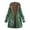 Green, variant on Womens Winter Warm Outwear Print Hooded Pockets Vintage Oversize Coats Red XXXXL