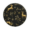 thumbnail image 2 of Balery Christmas Gold Deers1tire Cover Waterproof Dust-Proof, Universal Spare Wheel Tire Cover For Trailer, Rv, Suv Truck And Vehicle Camper Accessories-14 Inch, 2 of 9