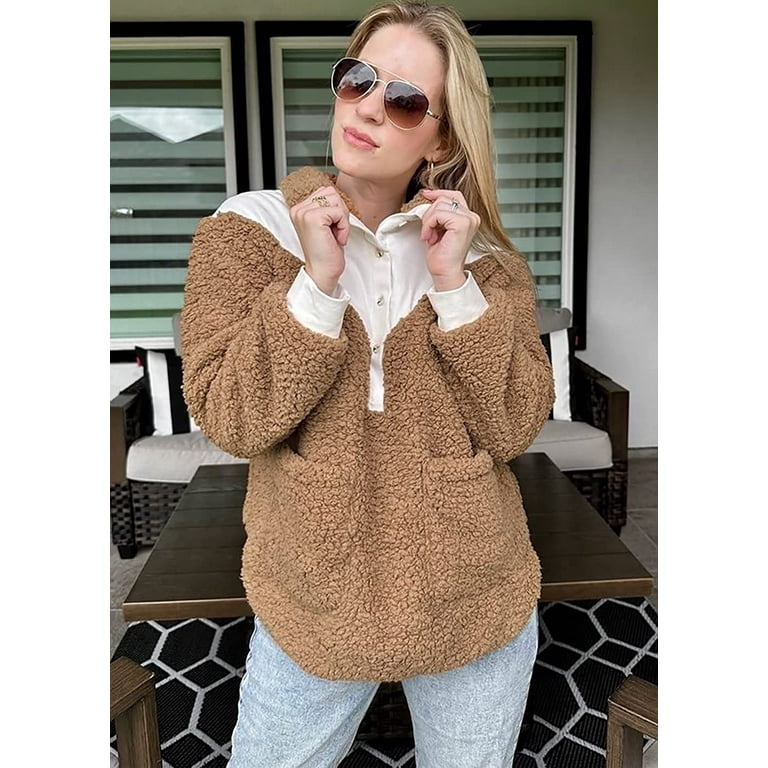 Walmart sherpa cheap pullover women's