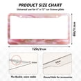 thumbnail image 7 of Aluminum License Plate Frame 2 Pack Car Exterior Accessory Car Tag Holder for Front Rear Plates Cars Decor Pink Roses and Ribbons, 7 of 7