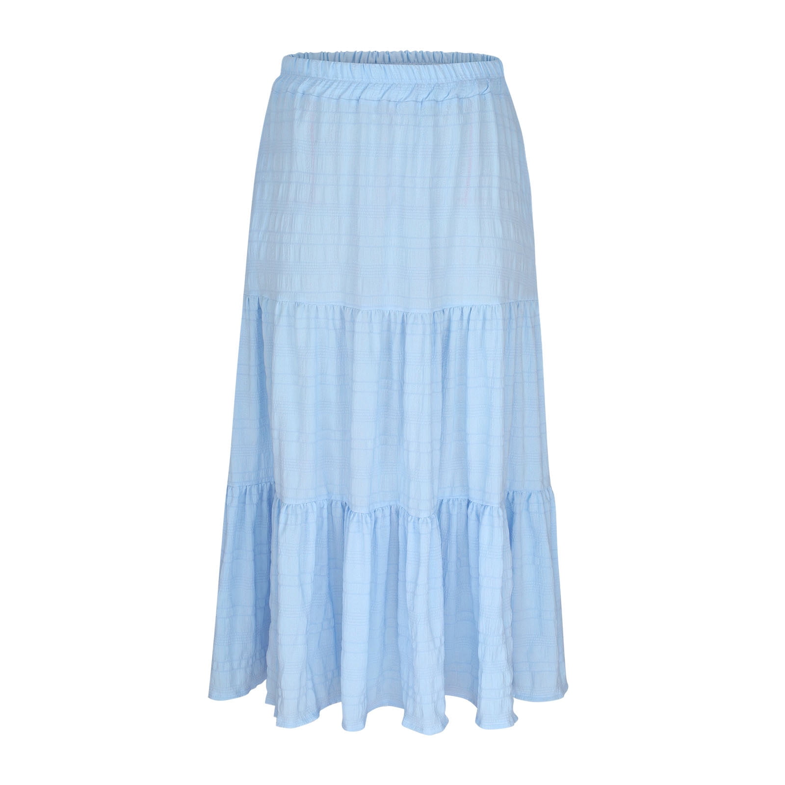 Women's Summer Casual Elegant Layered Tiered Maxi Skirt High