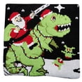 thumbnail image 2 of Santa Claus Riding T-Rex on Moon Pixelated Funny Ugly Christmas Sweater Multicolor, 2 of 7