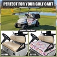 thumbnail image 4 of Whosucclay 4 Front Pockets Seat Cover for Beach Outdoor, Wear-Resistant Elastic Golf Cart Seat Cover, Watercolor Floral Design, 4 of 7