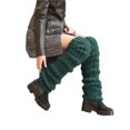 thumbnail image 3 of Women Knit Long Leg Warmers Boot Socks 90s Winter Ribbed Gothic Crochet Leg Warmer for Party Dance, 3 of 5