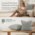 thumbnail image 3 of Unique Bargains 2Pcs Wave Textured Pillow Cover Jacquard Cushion Cases Dark Grey 18"x18", 3 of 6