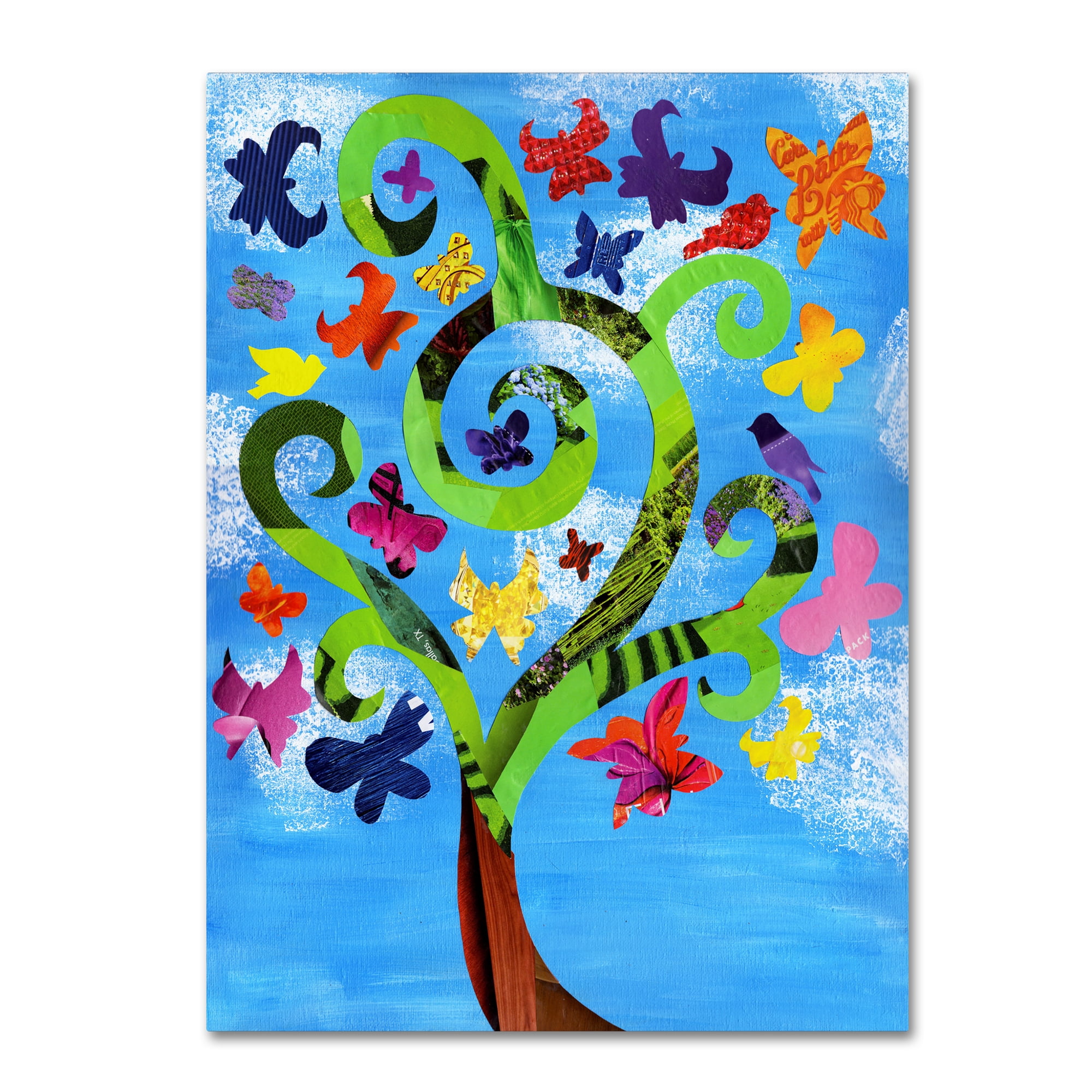 Trademark Fine Art 'Butterfly Tree' Canvas Art by Artpoptart Walmart