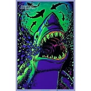 Scorpio Posters Shark Attack Flocked Blacklight Poster 23 x 35
