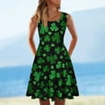 thumbnail image 1 of Qiopertar Mode Femmes Été Col Carré Impression St. Patrick Robe Ample Confortable Sans Manches Liquidation Livraison Gratuite à Moins de 5$ jusqu'à 90 % de Réduction, 1 of 5