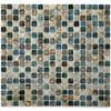 Solistone Terrene 12 in. x 12 in. Vale Glazed Multicolor Porcelain Mosaic Wall Tile, Case of 10