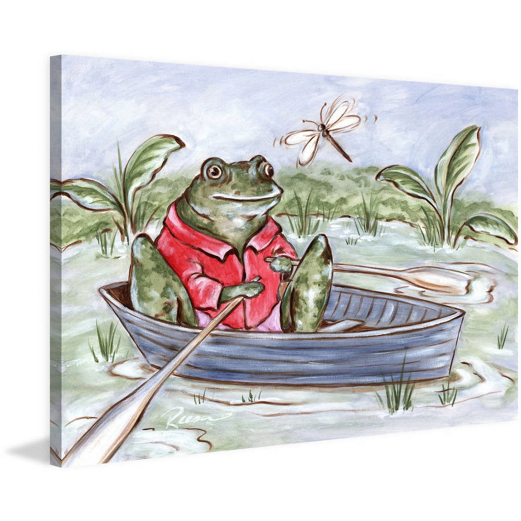 "Freddie Gone Rowing" Painting Print on Wrapped Canvas