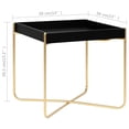 thumbnail image 2 of vidaXL Side Table Black and Gold 15"x15"x15.2" MDF, 2 of 7