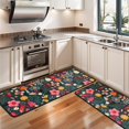 thumbnail image 3 of Kitchen Rugs Sets Of 2,Pioneer Flower Floral Print Pattern Anti Fatigue Kitchen Mat Rugs Non Slip Washable,Decorative Kitchen Floor Mats for Kitchen,Sink,Laundry,17"x47"+17"x47", 3 of 5