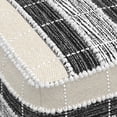 thumbnail image 6 of Simpli Home Barley 18 inch Wide Boho Square Pouf in White, Beige and Black Woven Polyester, 6 of 7