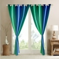 thumbnail image 4 of Green Blue Teal Curtains Ombre Abstract Art Curtains & Drapes ,Geometric Striped Curtains 30%-50% Blackout Stripe Neon Gradient Window Curtain Bedroom Decor, 4 of 6