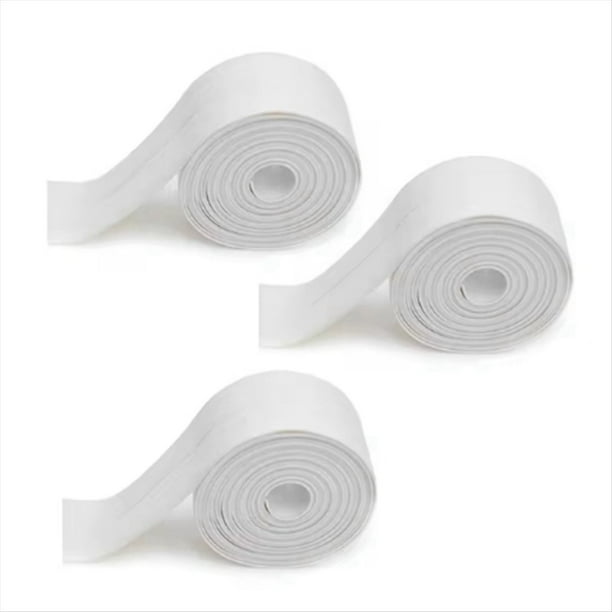 3 Tiras de Cinta de Sellado para Baño y Ducha, Autoadhesivas de PVC, Impermeables, para Pared, para Baño, Cocina, Tira de Calafateo