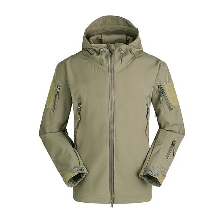 Men's Windproof Fleece Jacket Winter Warm Coat Outdoor Sport Hooded Ski Jacket Coat Camping Hiking Skiing Running Rock (Best Running Clothes For Winter)
