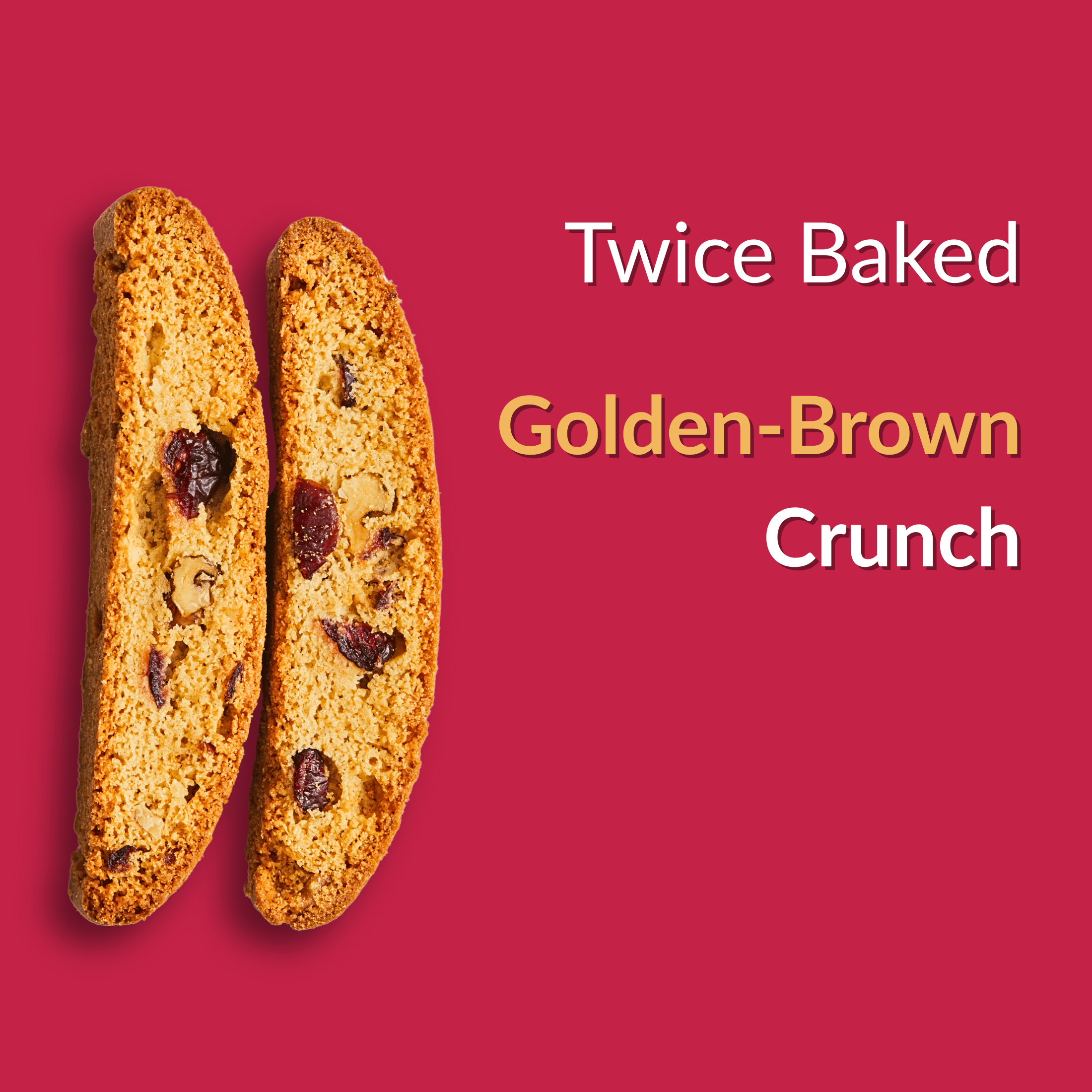 DeLallo Cranberry Walnut Biscotti Cookies, Non-GMO, 7 oz Container (4 Pack)