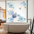 thumbnail image 5 of Wall Sticker 2pcs/Set Peony Series Blue Home Bedroom Decoration PVC Waterproof, 5 of 8