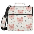 thumbnail image 2 of Zipper Binder 3 Rings Stationery Office Files Daily Organizer File Folder Storage Bag Lovely Pigs, 2 of 8