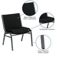 thumbnail image 6 of Emma + Oliver Big & Tall 1000 lb. Rated Black Fabric Stack Chair, 6 of 12