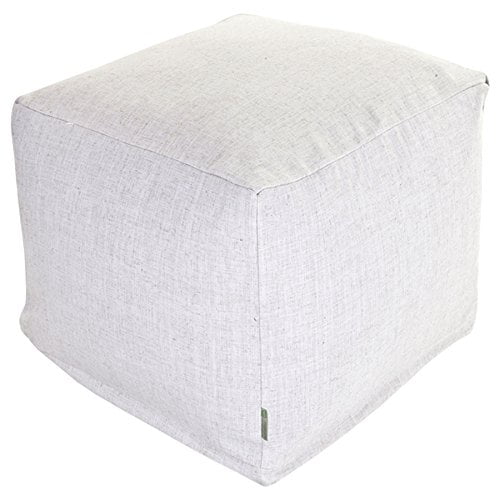 Majestic Home Goods Magnolia Wales Indoor Bean Bag Ottoman Pouf Cube 17" L x 17" W x 17" H