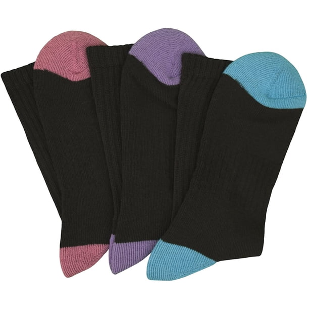 Women's sport crew socks, 6 pairs
