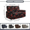 thumbnail image 3 of Jiueut Rose Spider Web Print Recliner Loveseat Cover, Machine Washable Recliner Chair Covers Dustproof Furniture Protector for Leather Chairs, 3 of 7